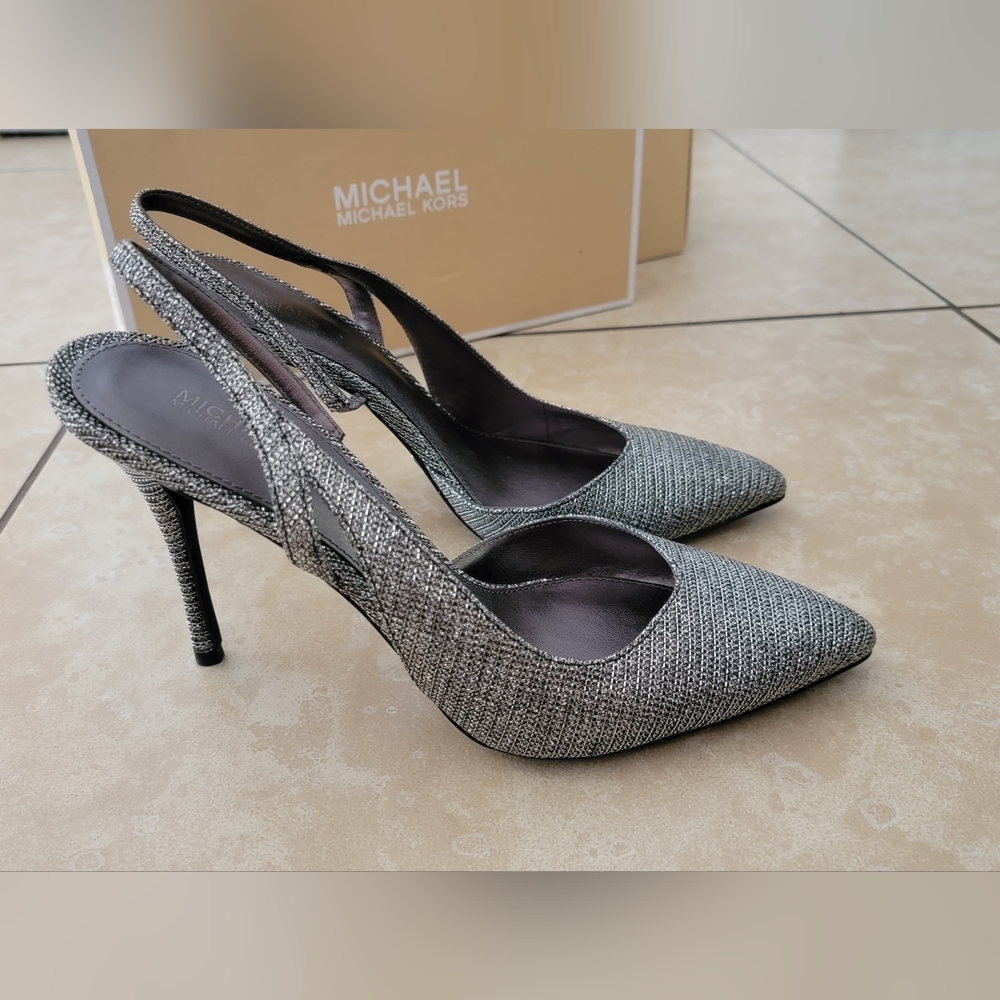 Michael Kors Eliza Glitter Pump 9M 4.5 inch